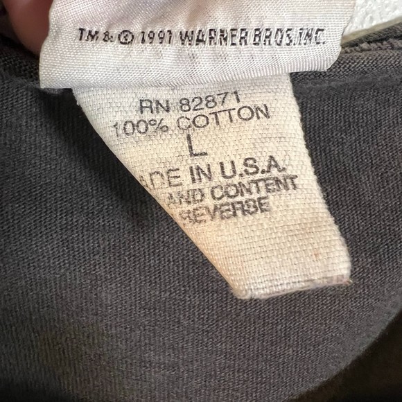 Acme Vintage 90s 1991 Bugs Bunny Work It Doc Tank Top Black Size Large - Picture 8 of 8